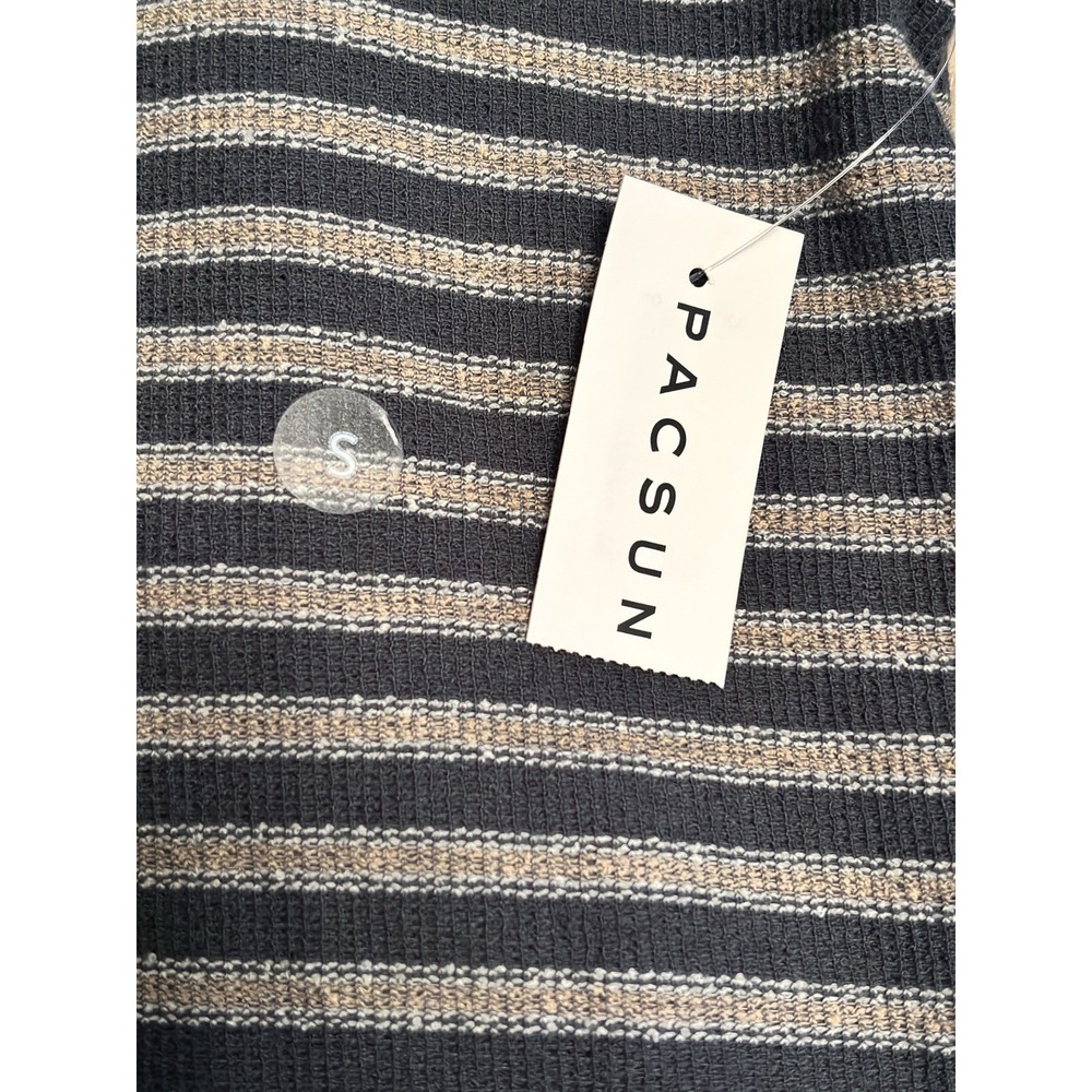 New Pacsun‎ Gray Blue Size Small Mens Striped Short Sleeves With Tags Streetwear